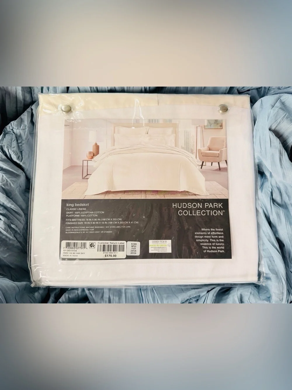 Bloomingdale’s Hudson Park Collection Percale King Bedskirt
